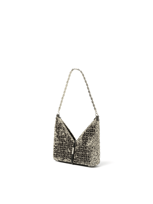 Givenchy Small Cut Out Bag in 4G Embroidered Tweed in Black