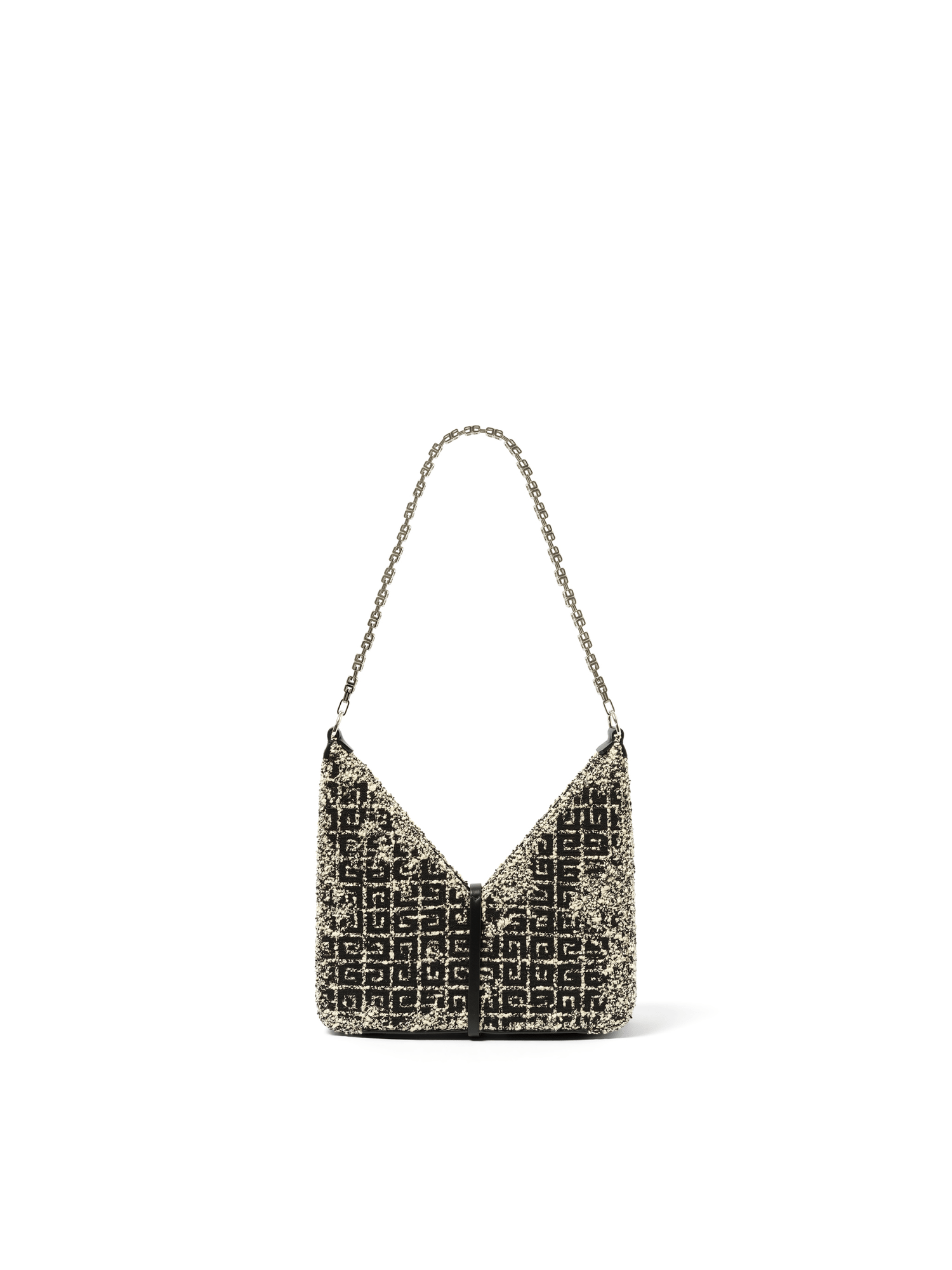 Givenchy Small Cut Out Bag in 4G Embroidered Tweed in Black