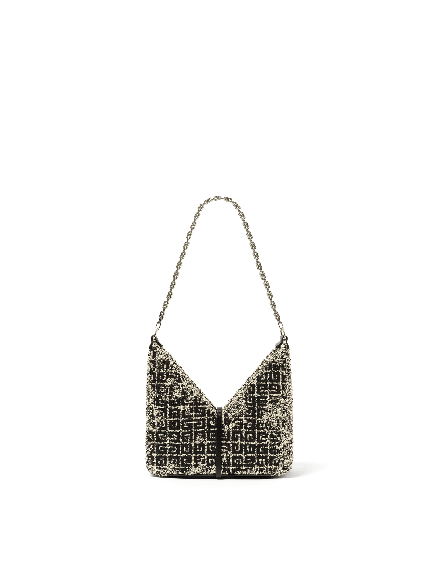 Givenchy Small Cut Out Bag in 4G Embroidered Tweed in Black