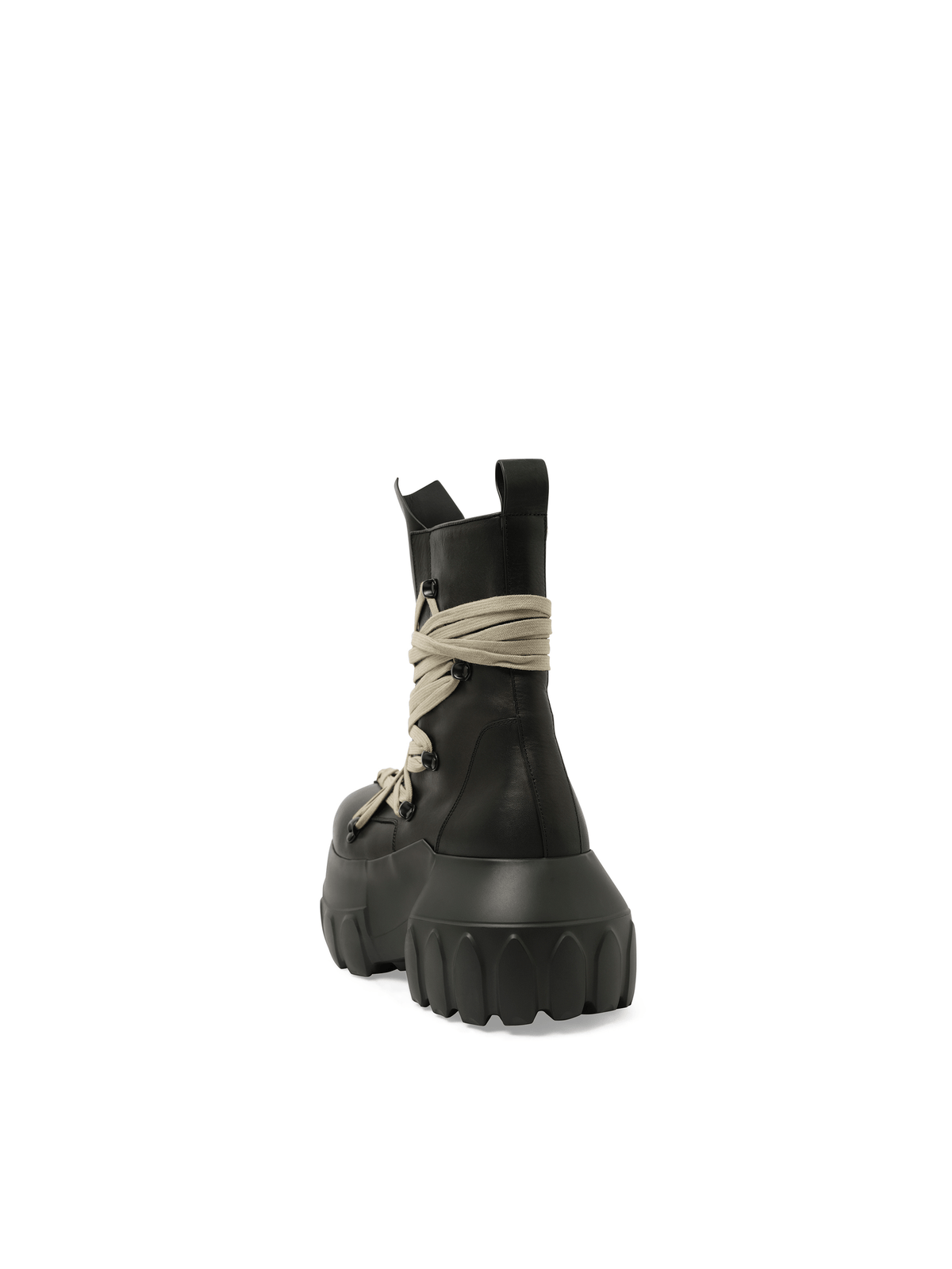 Megalaced Mega Tractor in Black Back View | RICK OWENS