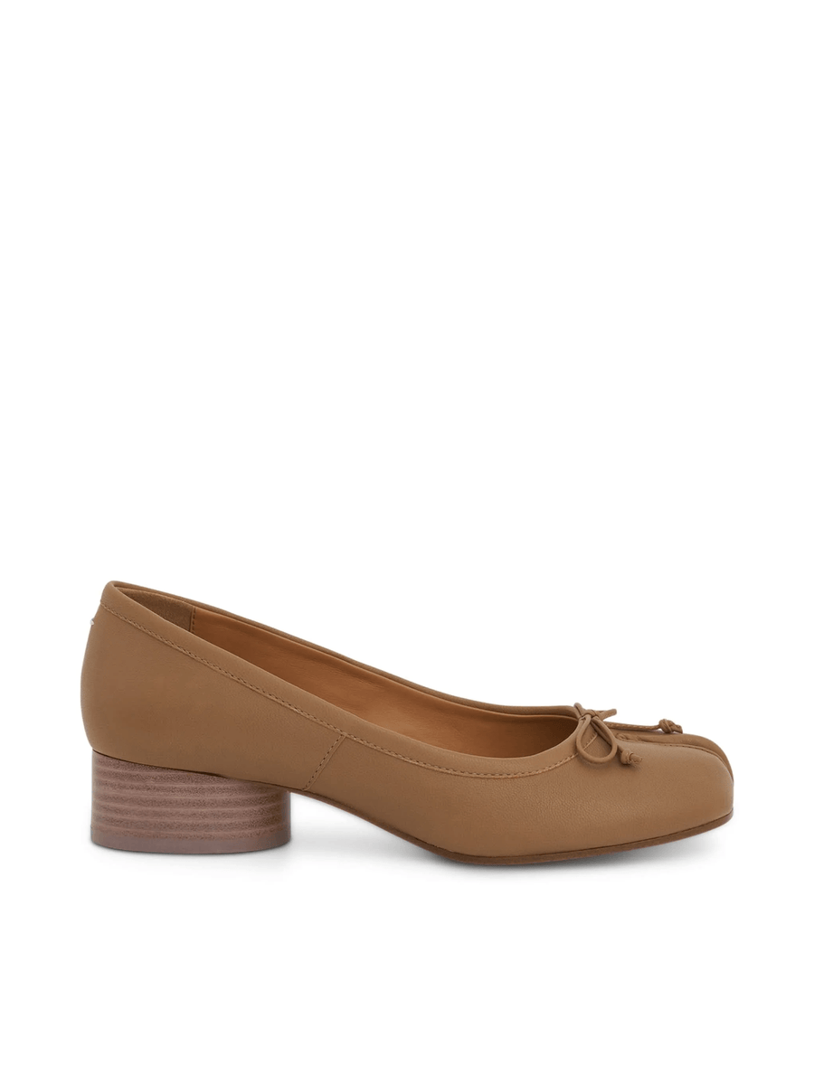 Tabi Ballerina 3cm Flats in Nude Side View | MAISON MARGIELA