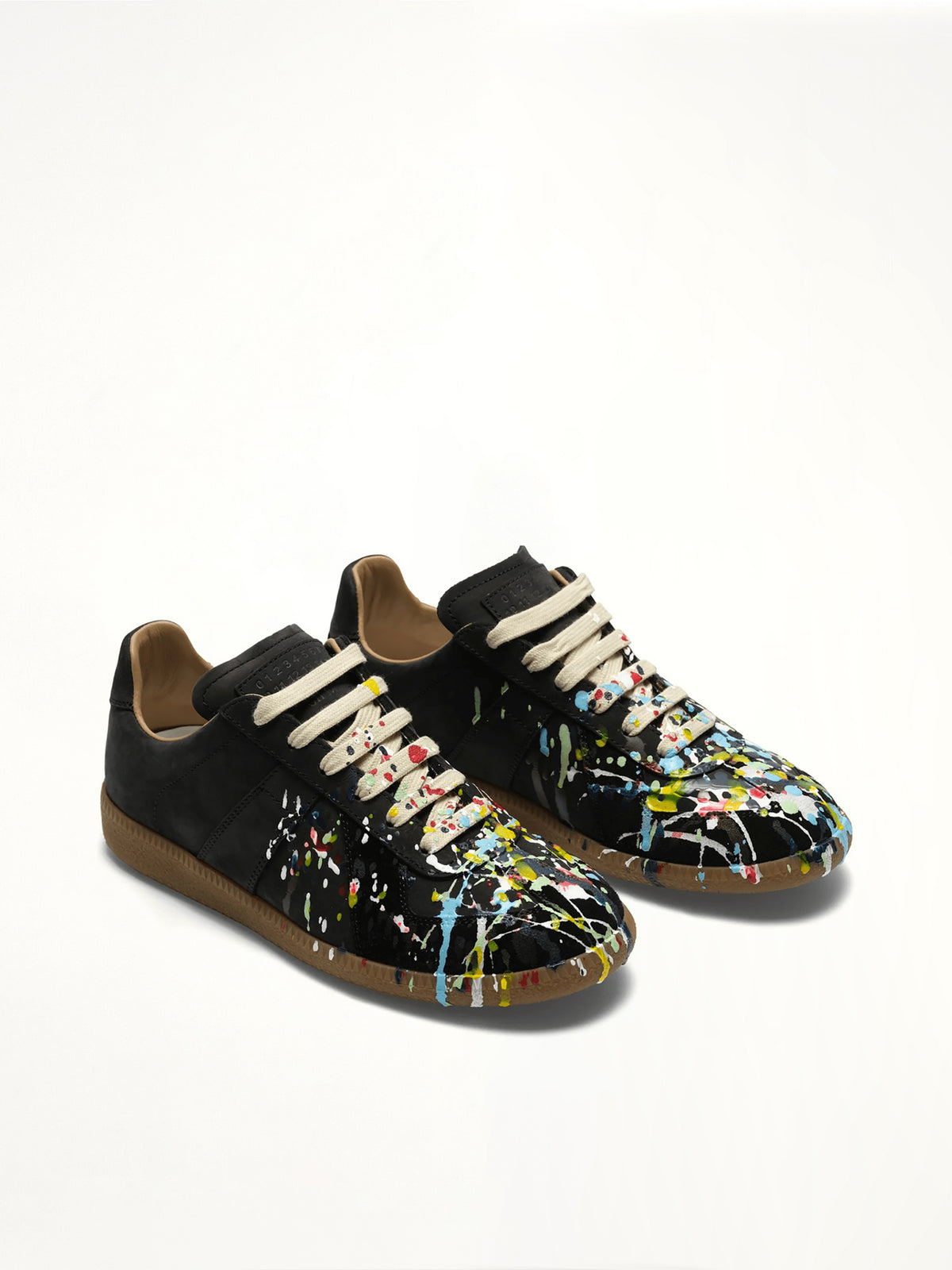 Replica Paint Splatter Sneaker in Black