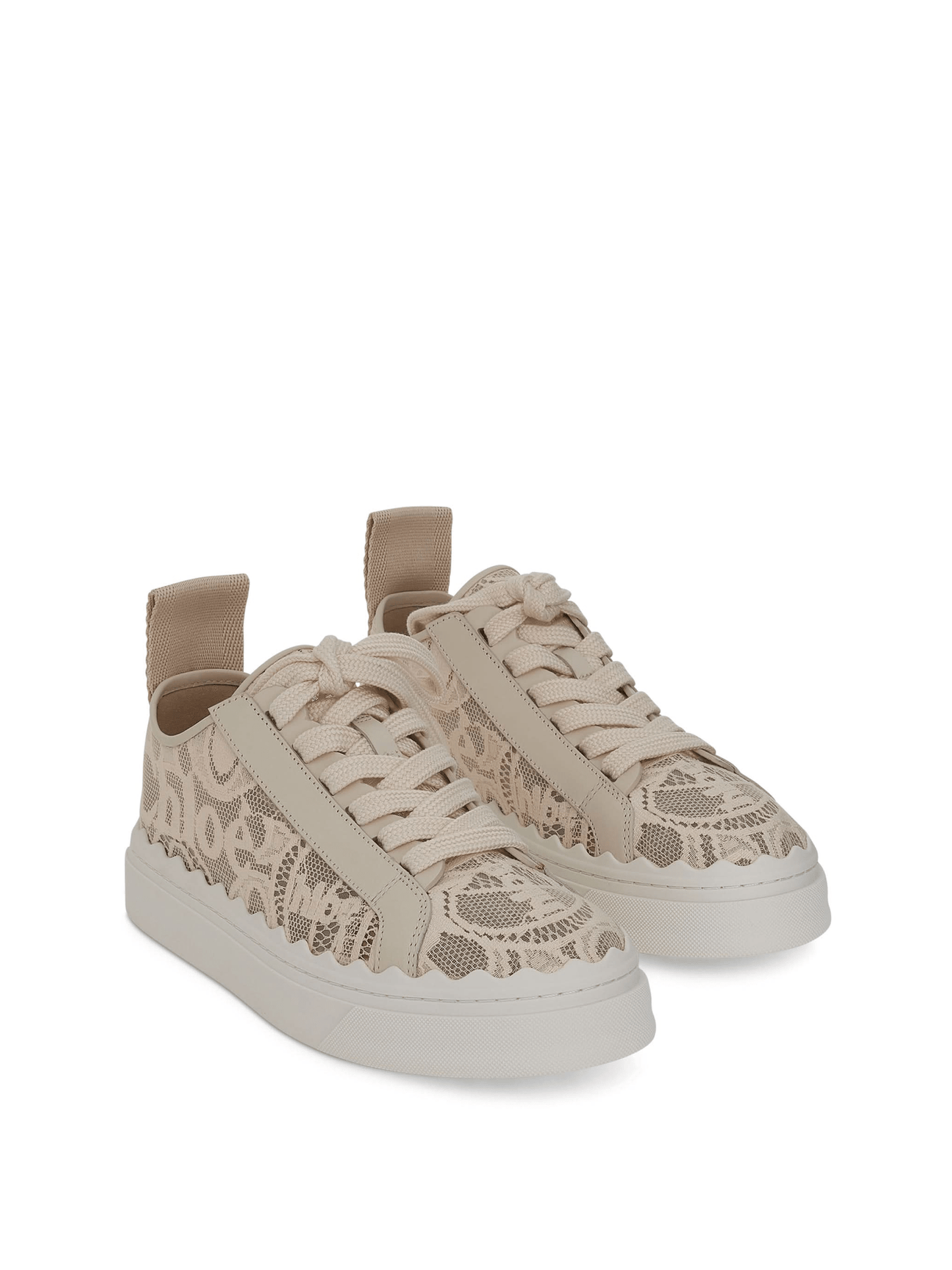 Lauren Sneaker in Beige Lace