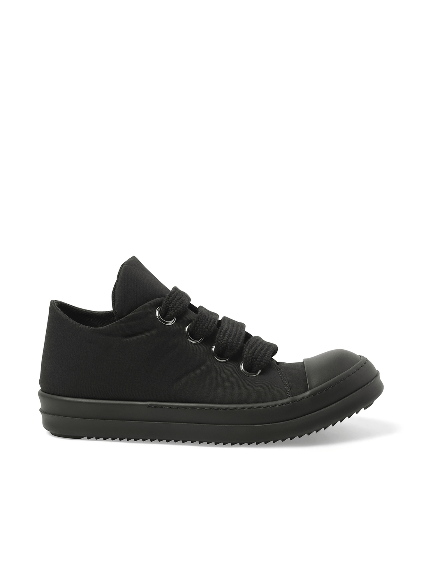 Rick Owens Drkshdw Jumbo Lace Puffer Low Sneaker in Black/Black
