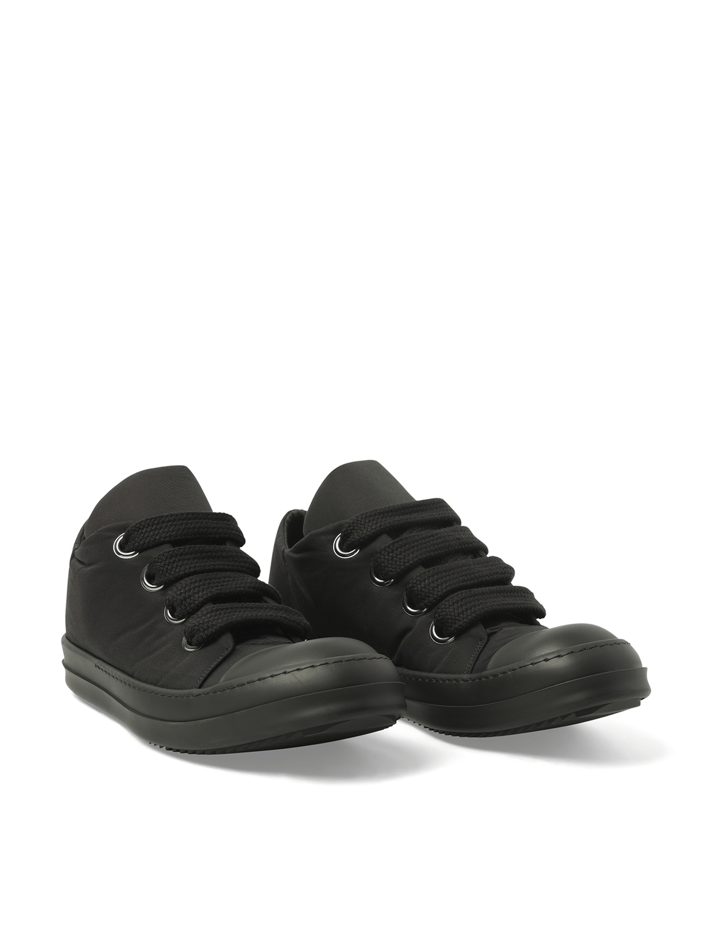 Rick Owens Drkshdw Jumbo Lace Puffer Low Sneaker in Black/Black