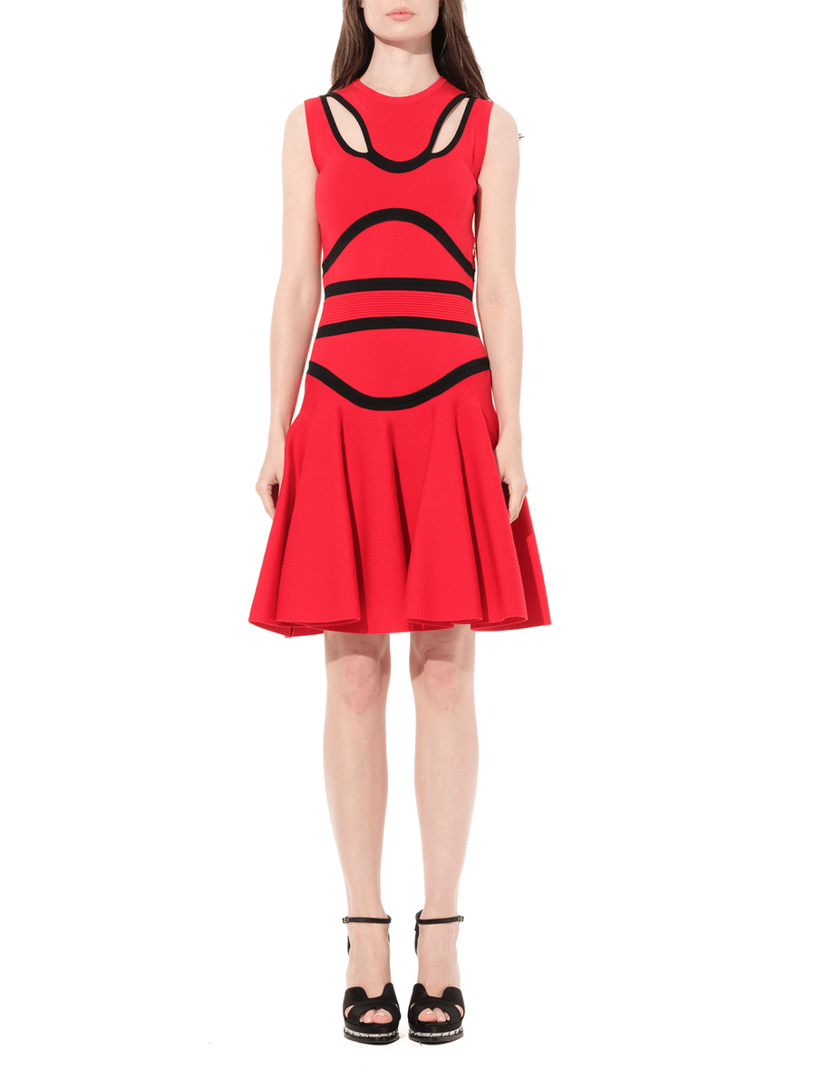 Sleeveless Mini Dress in Red