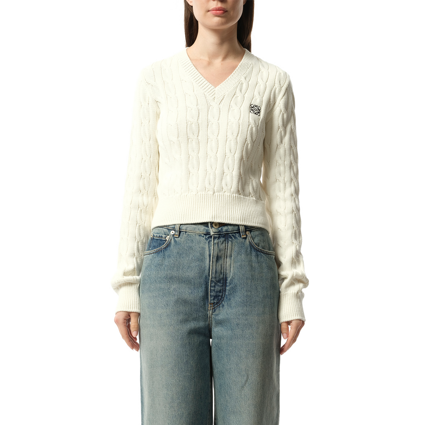 Cropped Sweater in Soft White