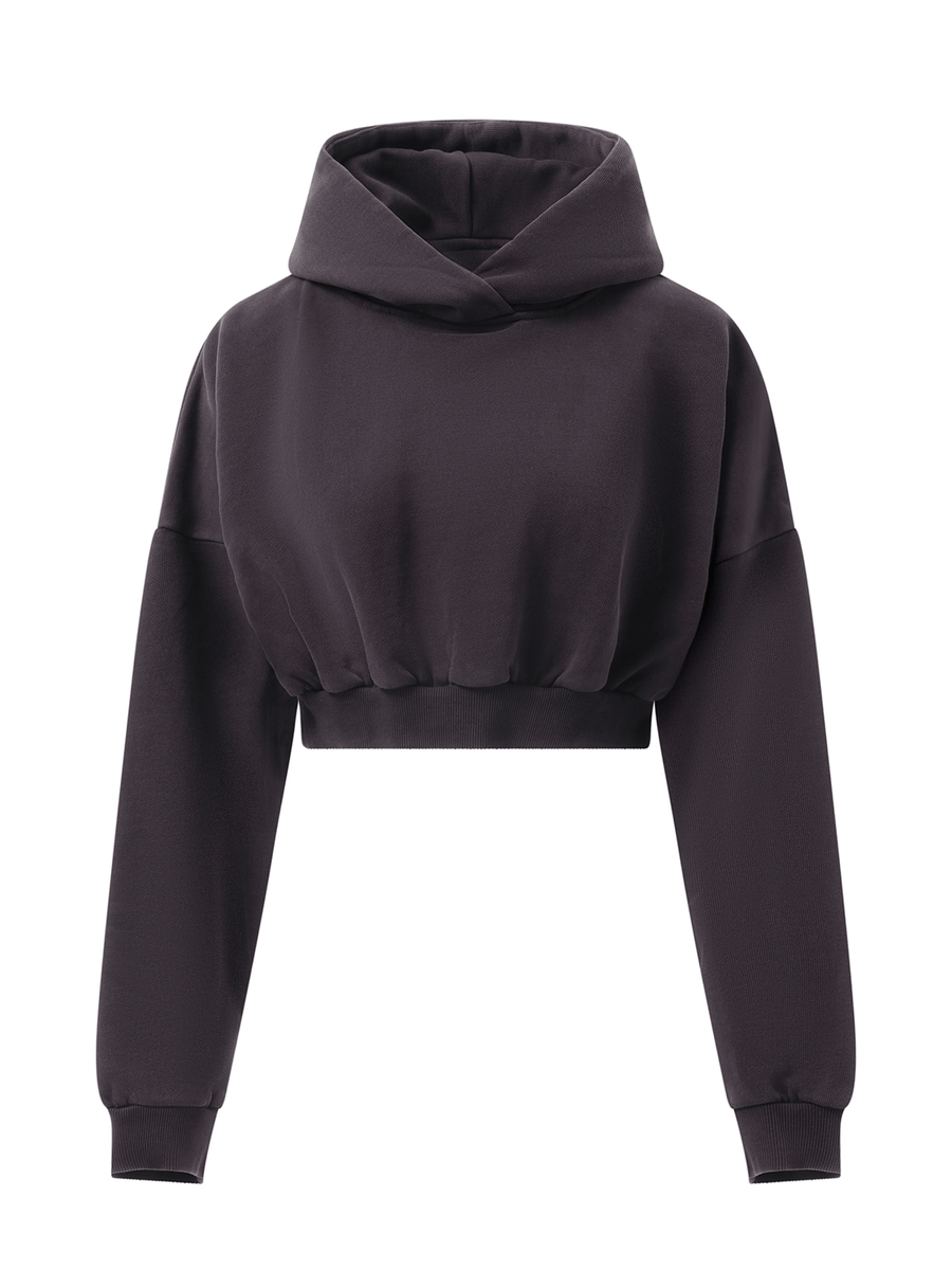Entire Studios Cropped Heavy Hood in Ink