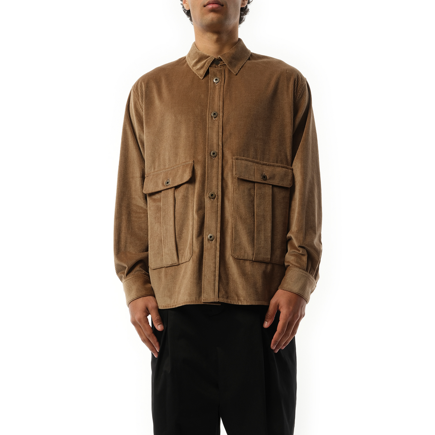 Corduroy Overshirt in Light Camel