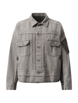 Sacai Denim x Nylon Twill Jacket in Gray