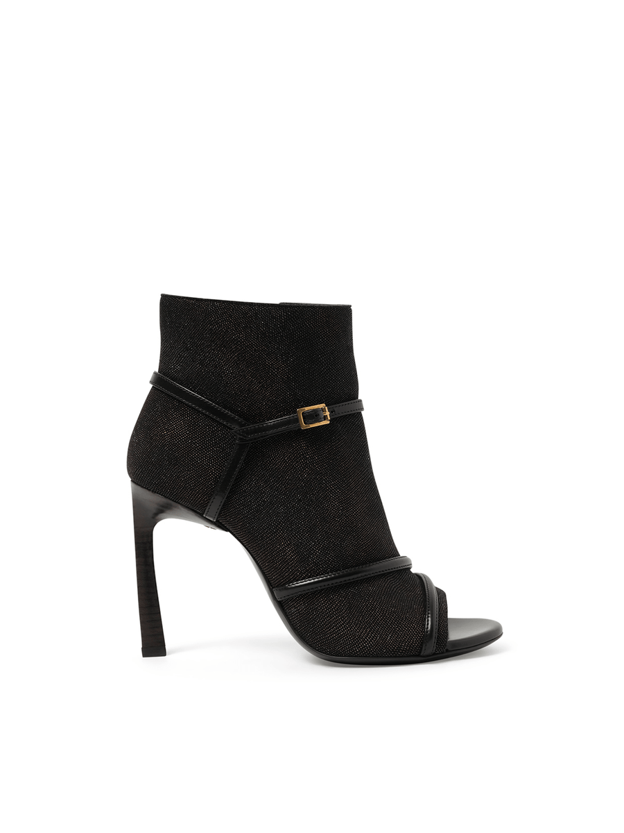 Sandal Bootie in Black Side View | LANVIN