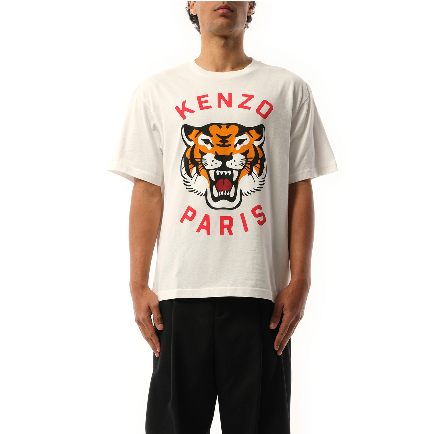 Kenzo Lucky Tiger Oversize T-Shirt in Off White