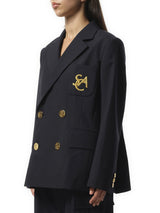 Sacai Emblem Suiting Jacket in Navy