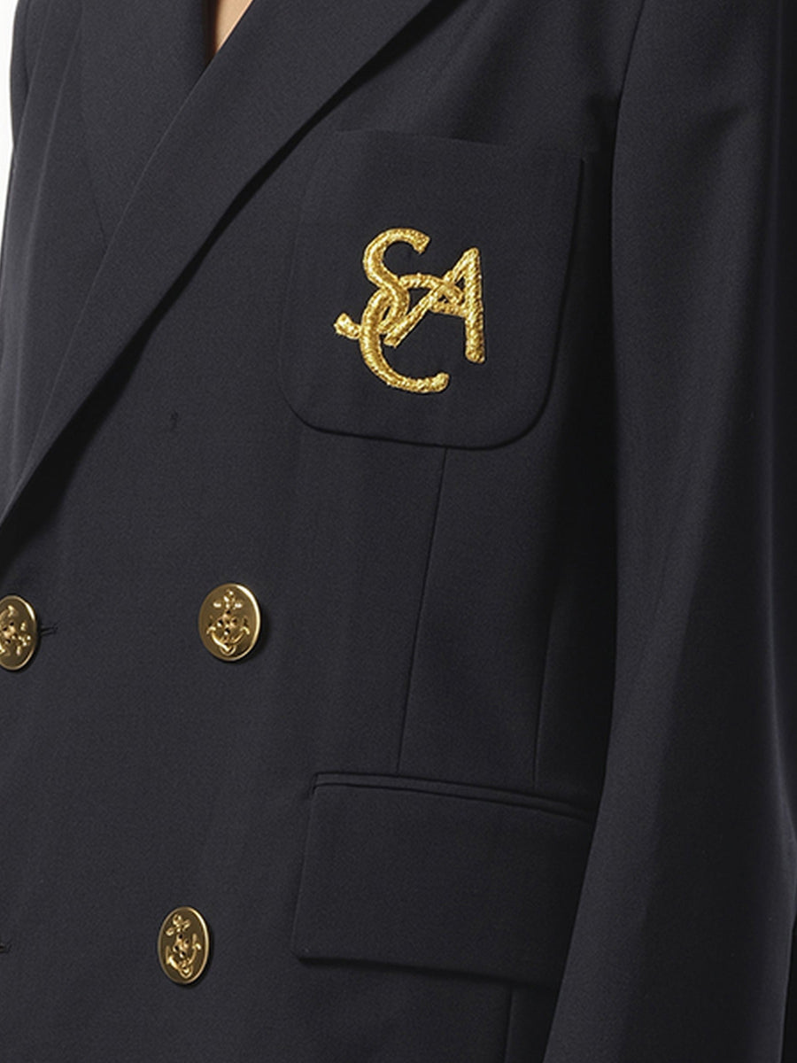 Sacai Emblem Suiting Jacket in Navy