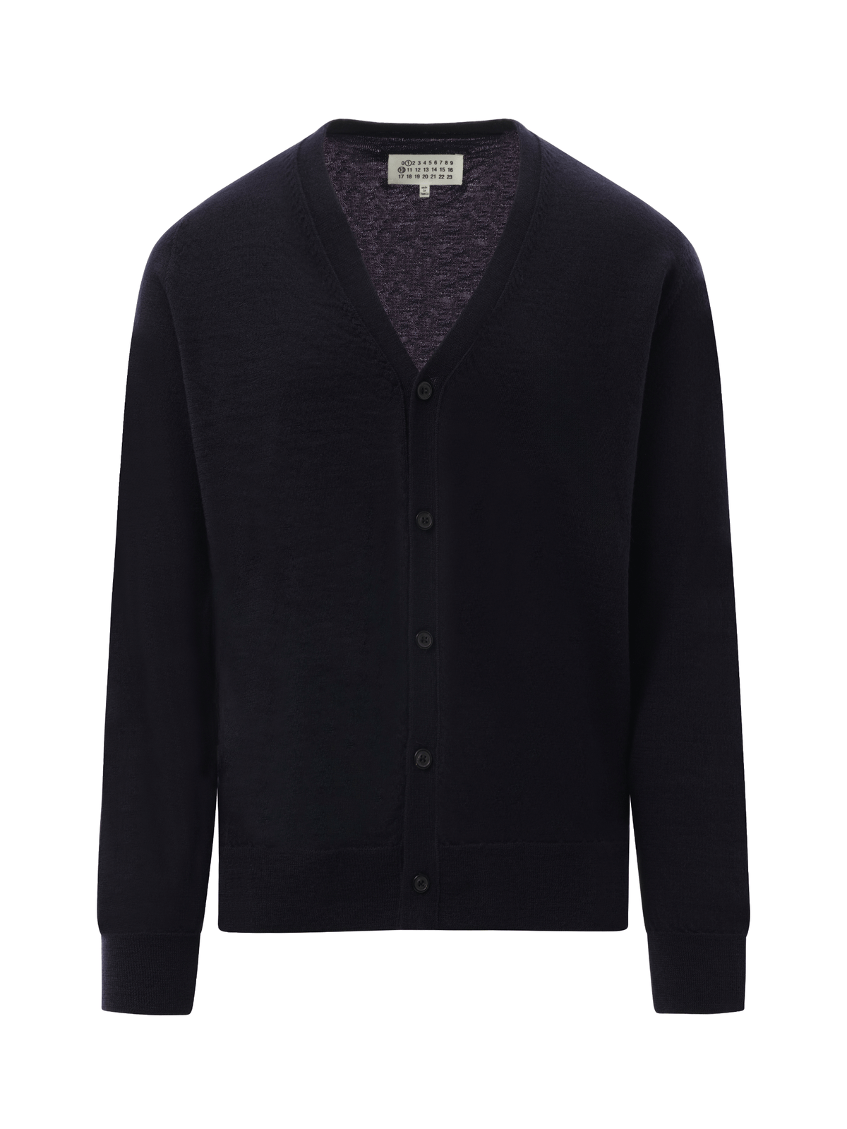 Maison Margiela Wool Cardigan in Dark Blue