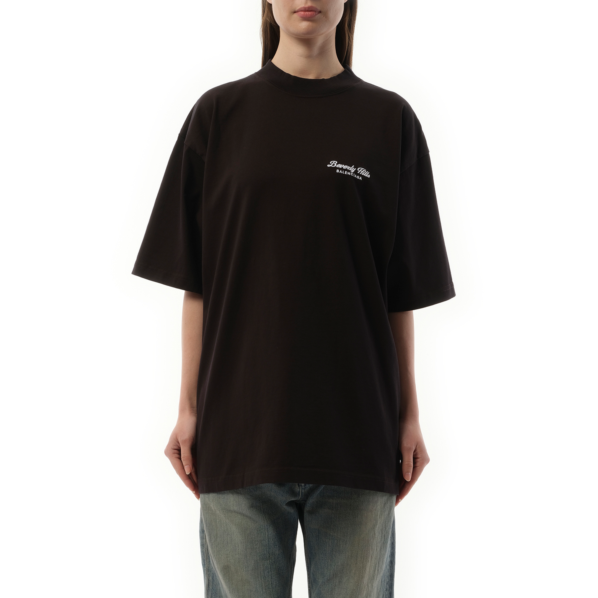 Beverly Hills Medium Fit T-Shirt in Washed Black