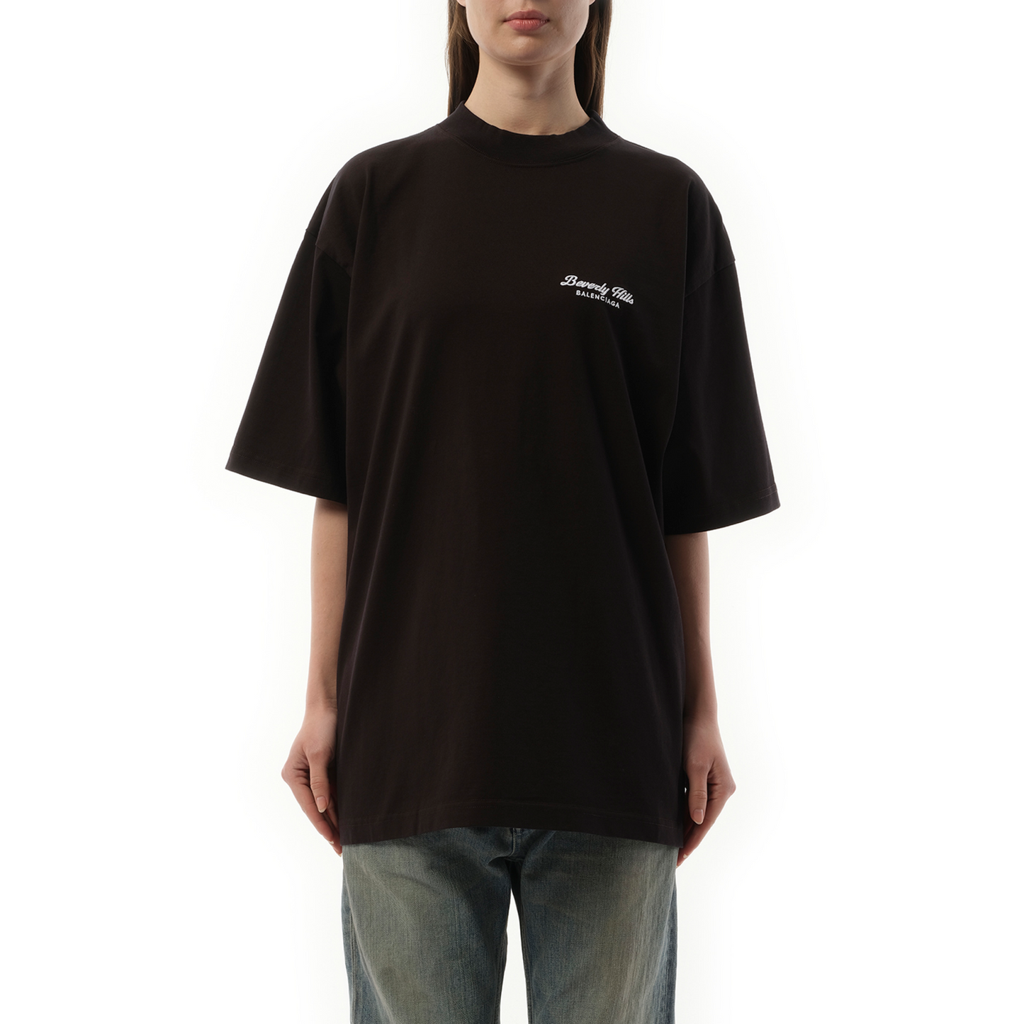 Beverly Hills Medium Fit T-Shirt in Washed Black