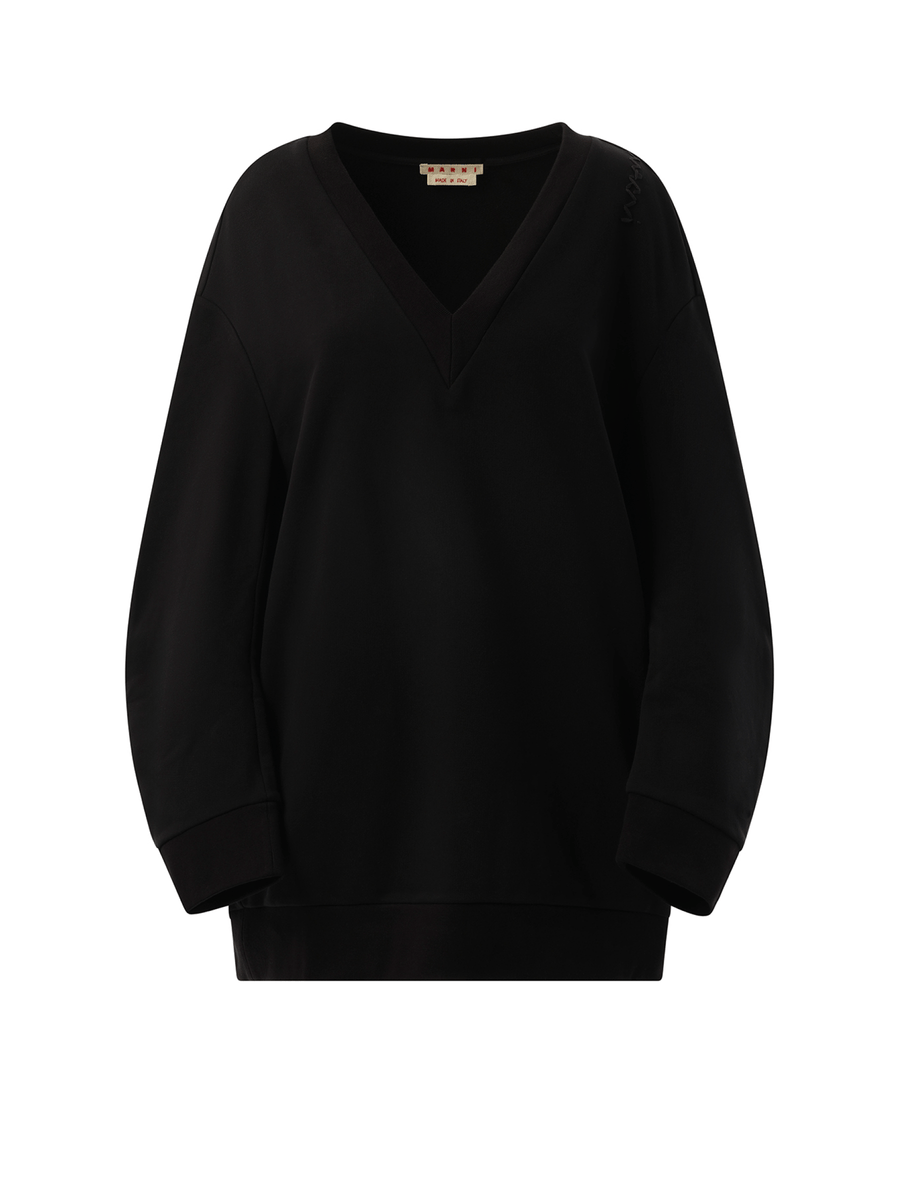Oversized Sweatshirt Dress in Black