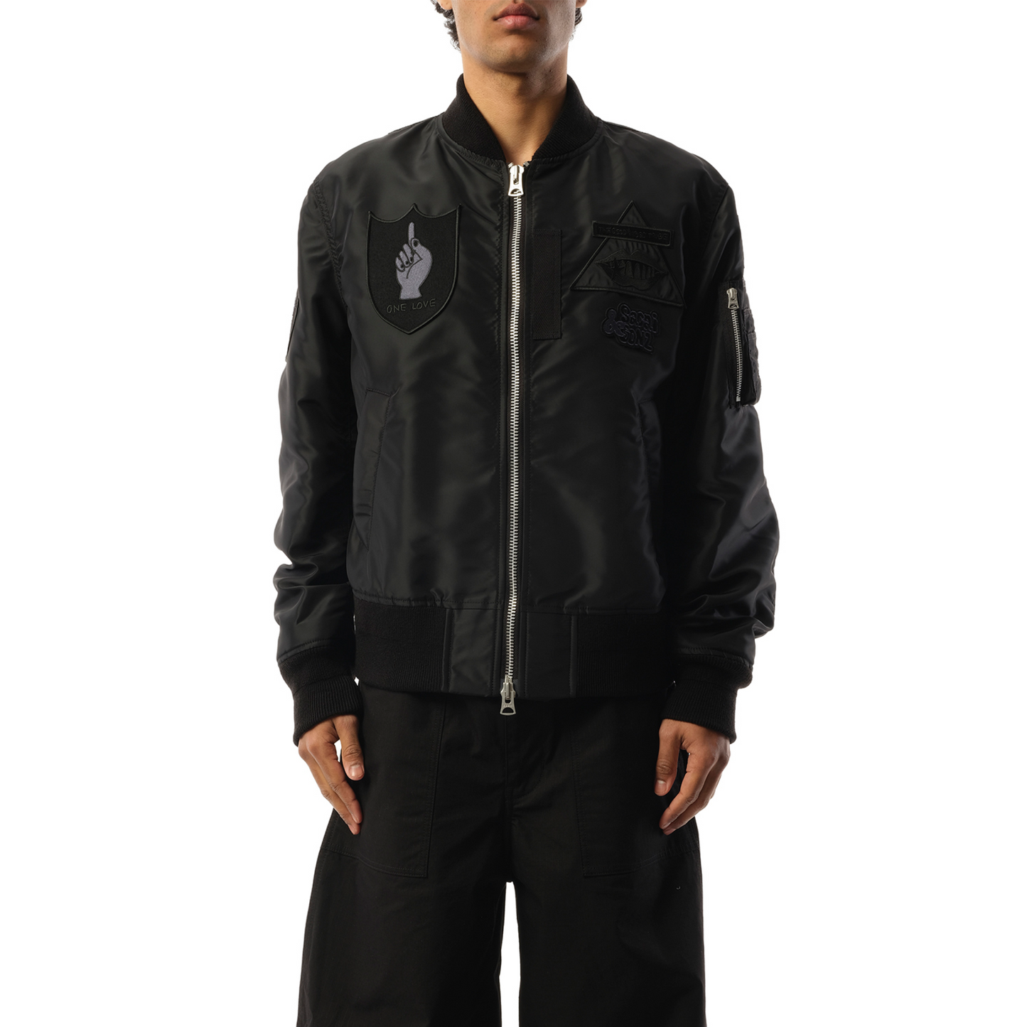 Sacai Gonz Nylon Twill Blouson in Black