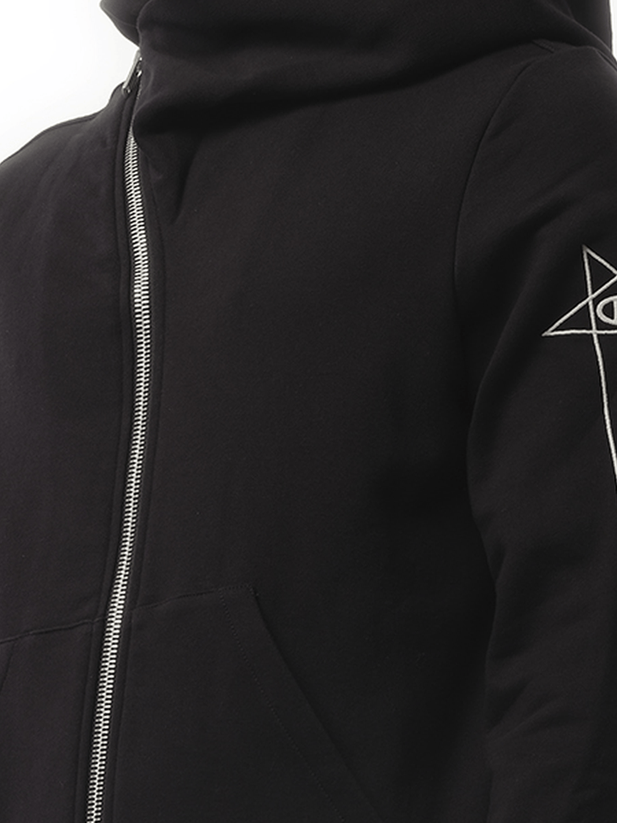 Rick Owens Drkshdw Champion x Drkshdw Mountain Hoodie in Black
