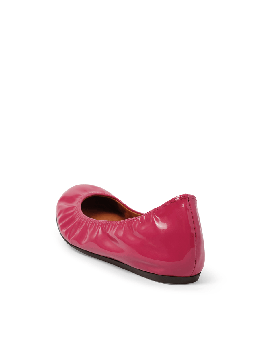 Ballet Flat in Fushia Back View | LANVIN