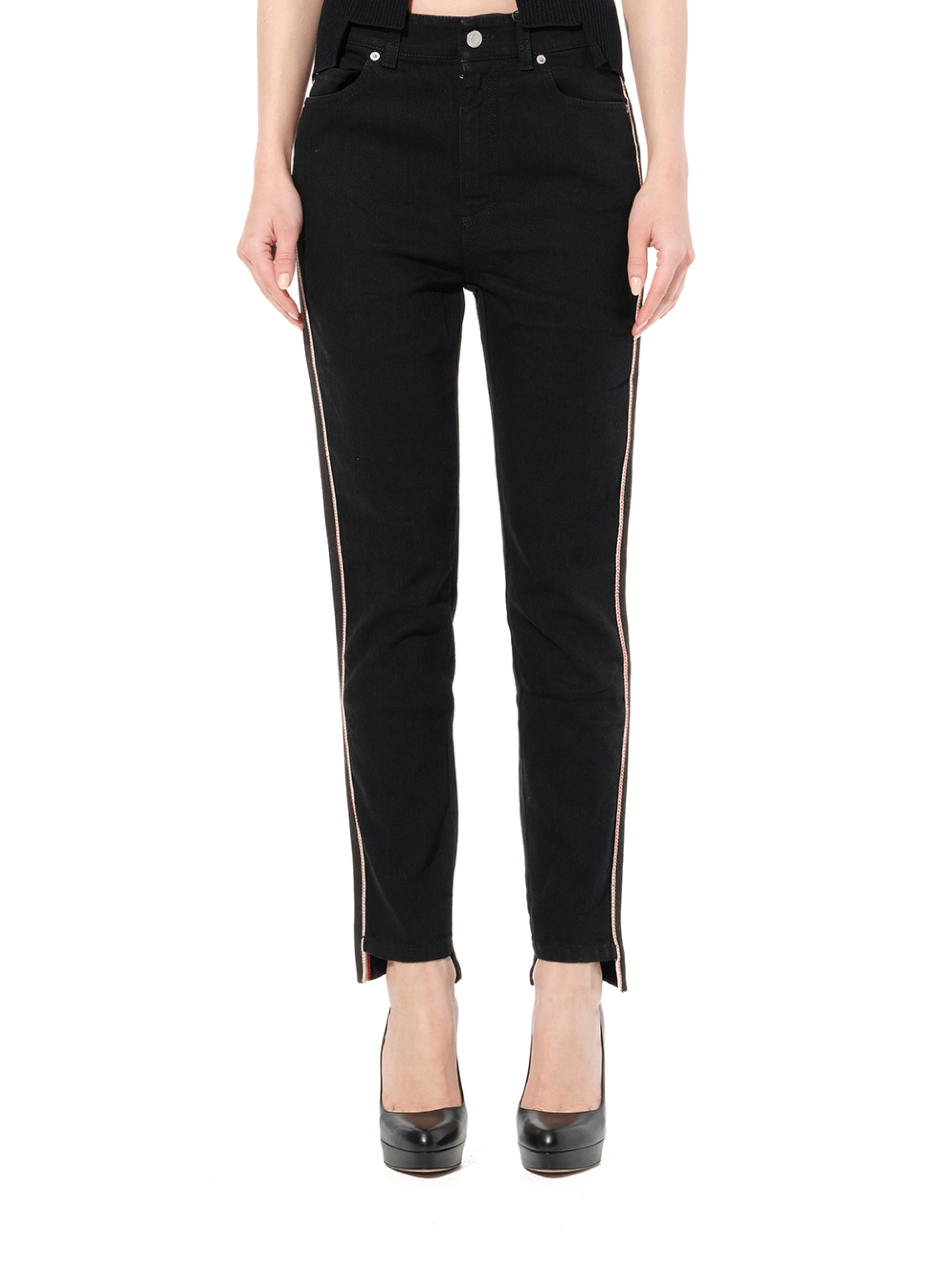 Emb Denim Jeans in Black