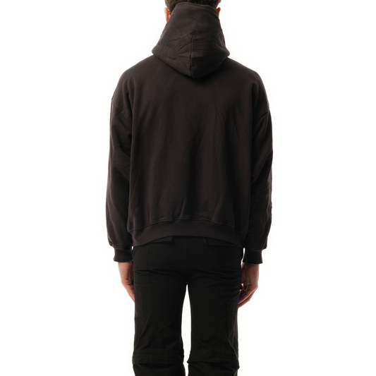 Loop Sports Medium Fit Hoodie in Washed  Black