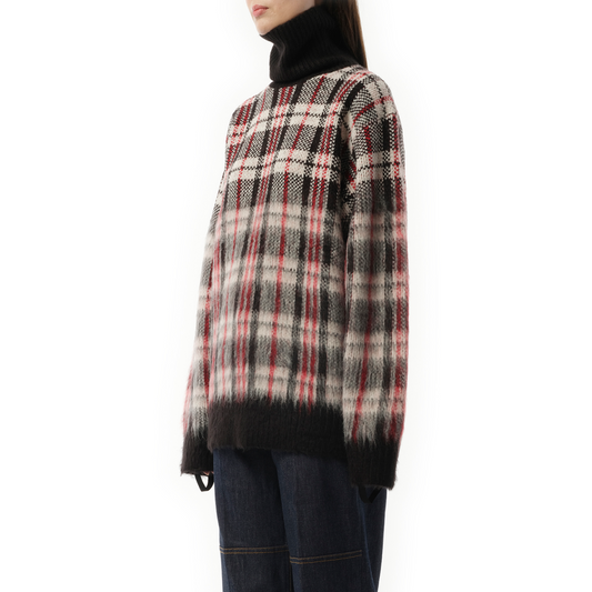 HK Chunky Sweater in Red Check