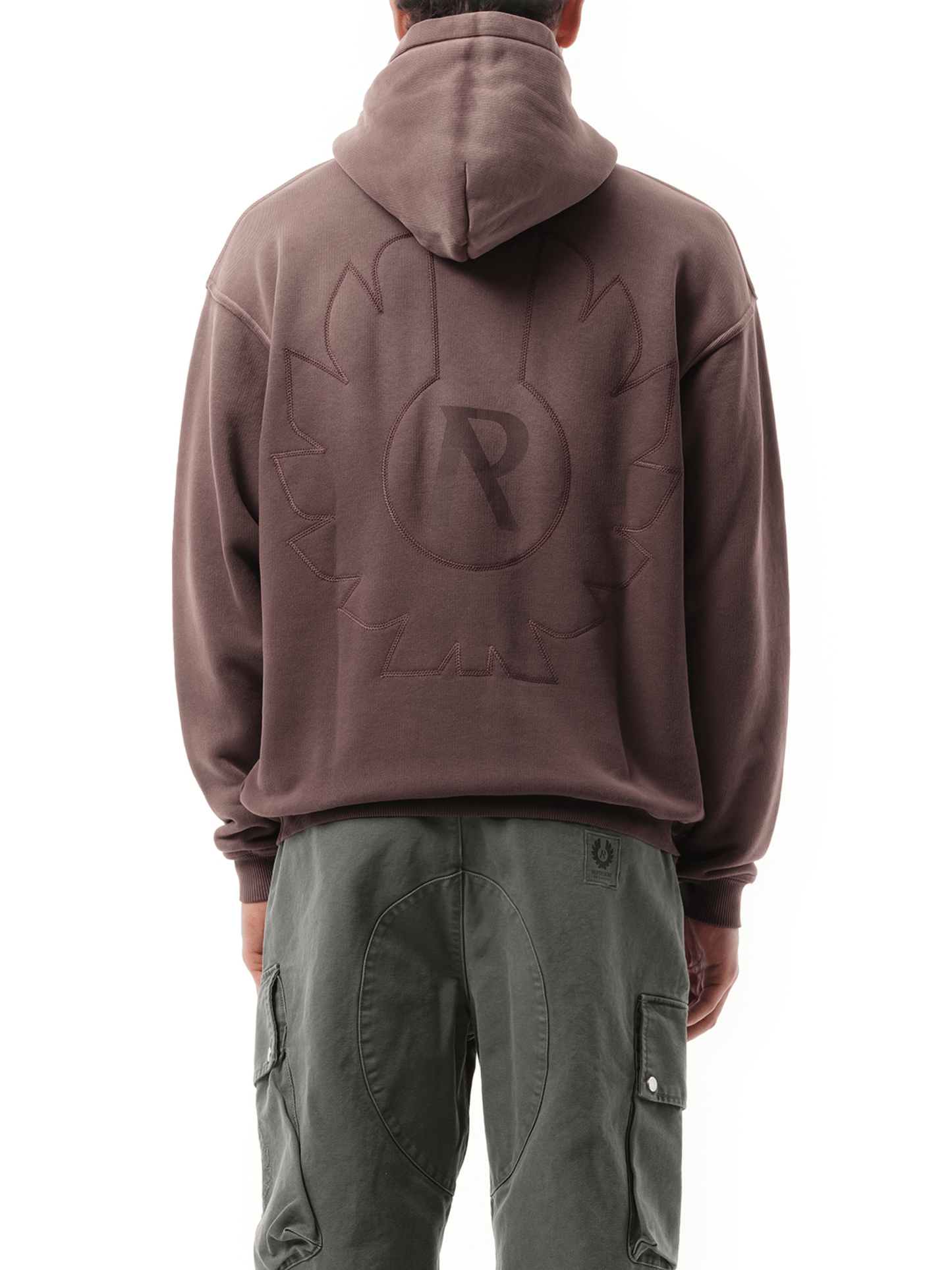 Represent Represent X Belstaff Outline Phoenix Hoodie in Plum