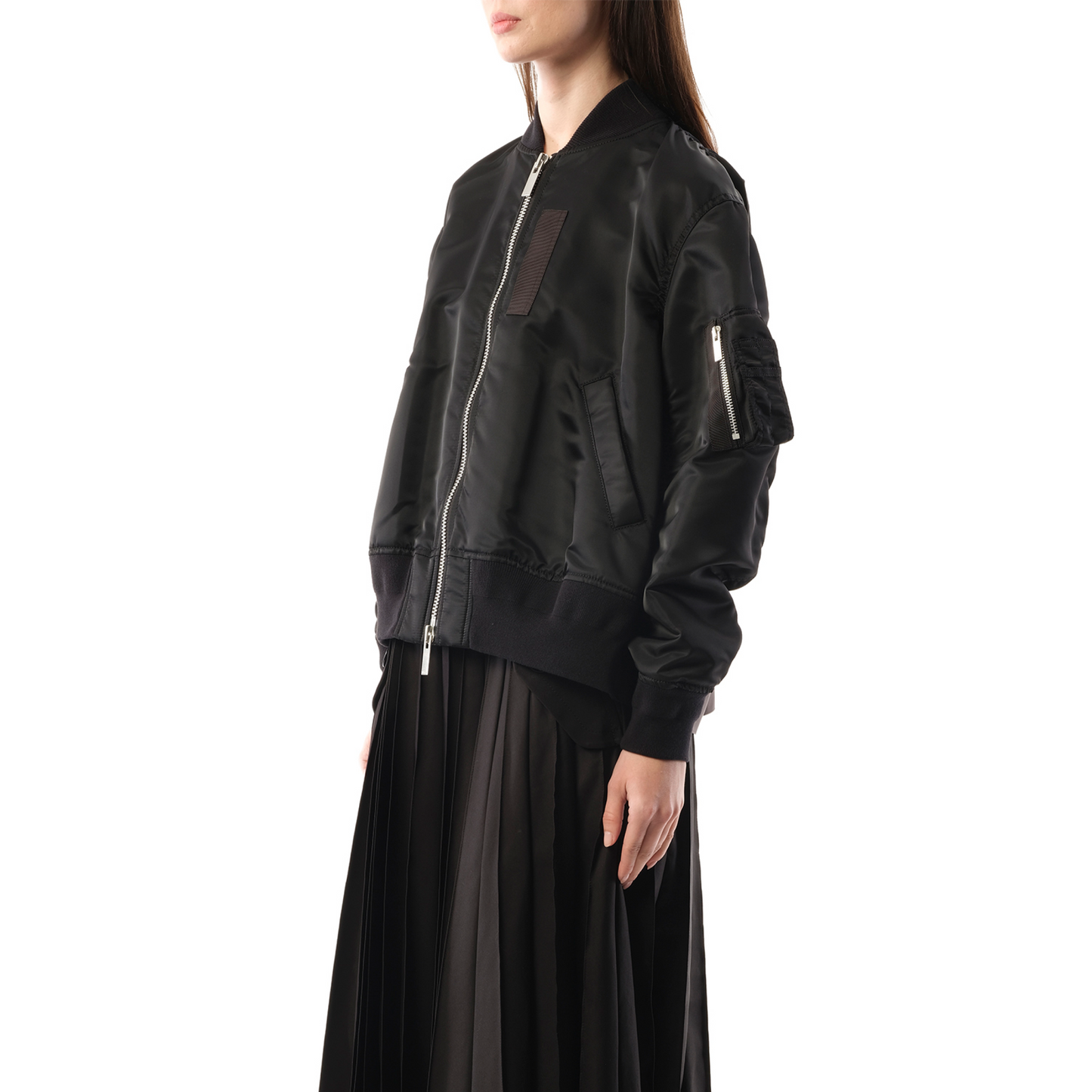 Nylon Twill Blouson in Black