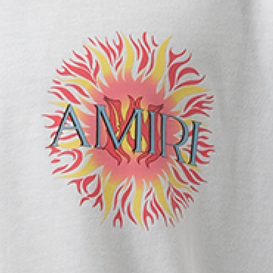 Amiri Sun Logo T-Shirt in White