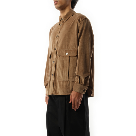 Corduroy Overshirt in Light Camel