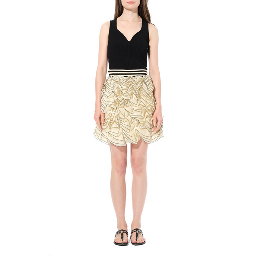 Lacy Frills Mini Skirt in 9282