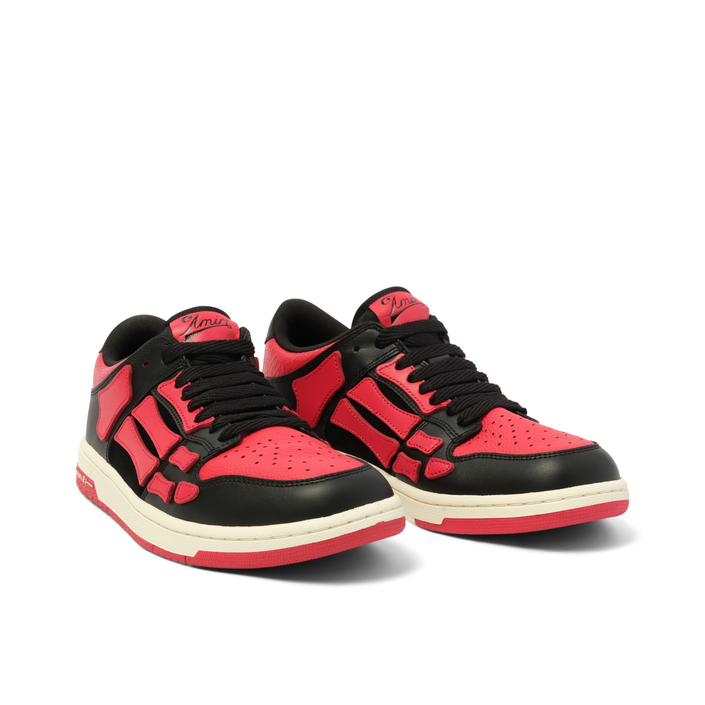 Skeleton Low Top Sneaker in Varsity Red