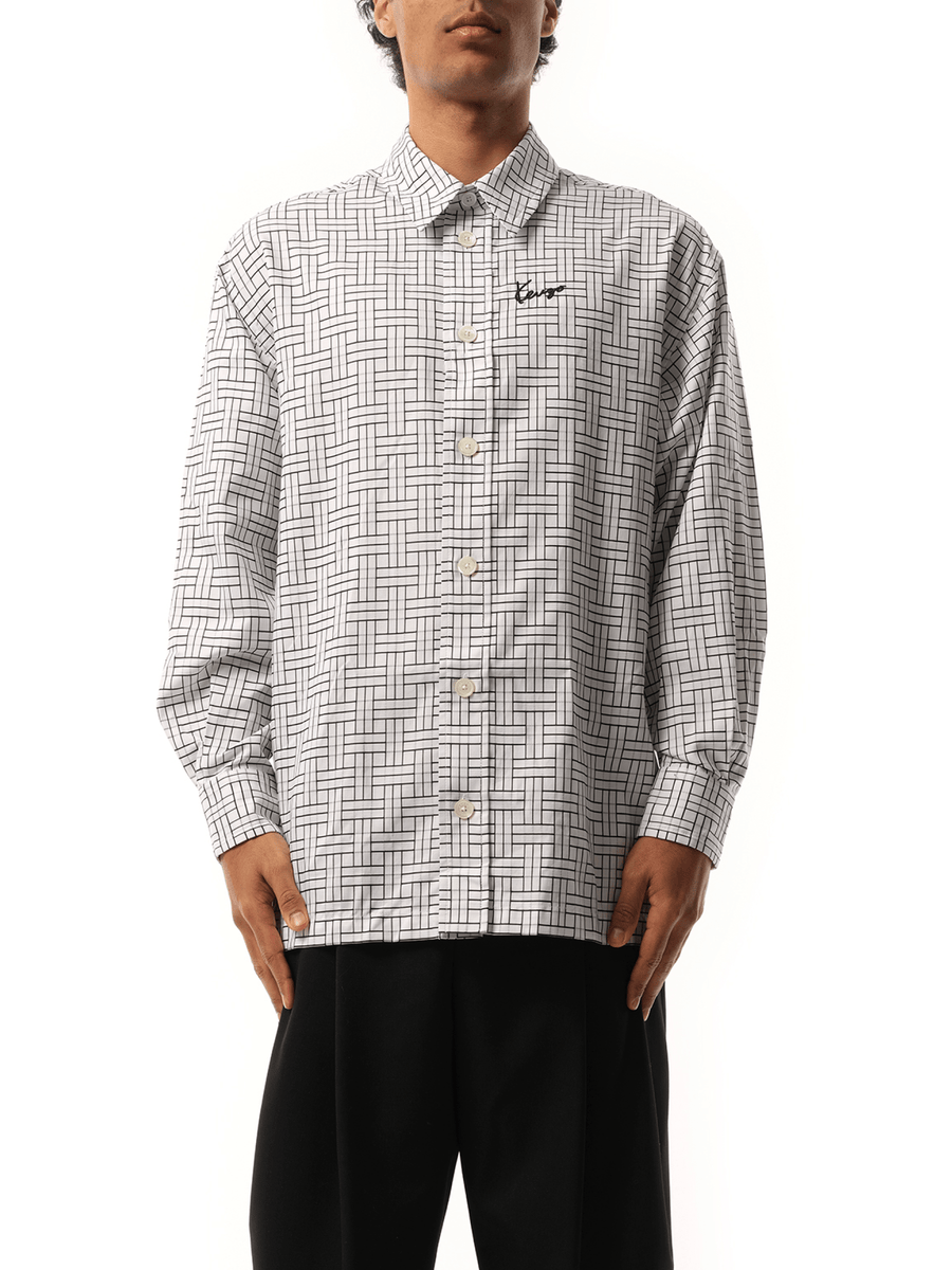 Kenzo Weave Oversized Shirt in White