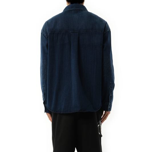 Anagram Overshirt in Washed Indigo