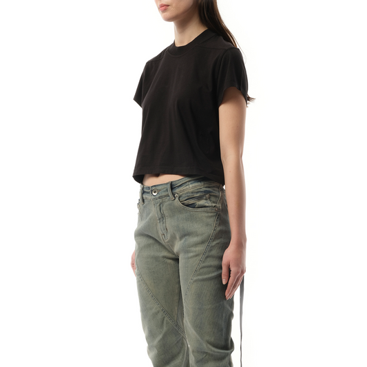 Cropped Small Level T-Shirt in Black