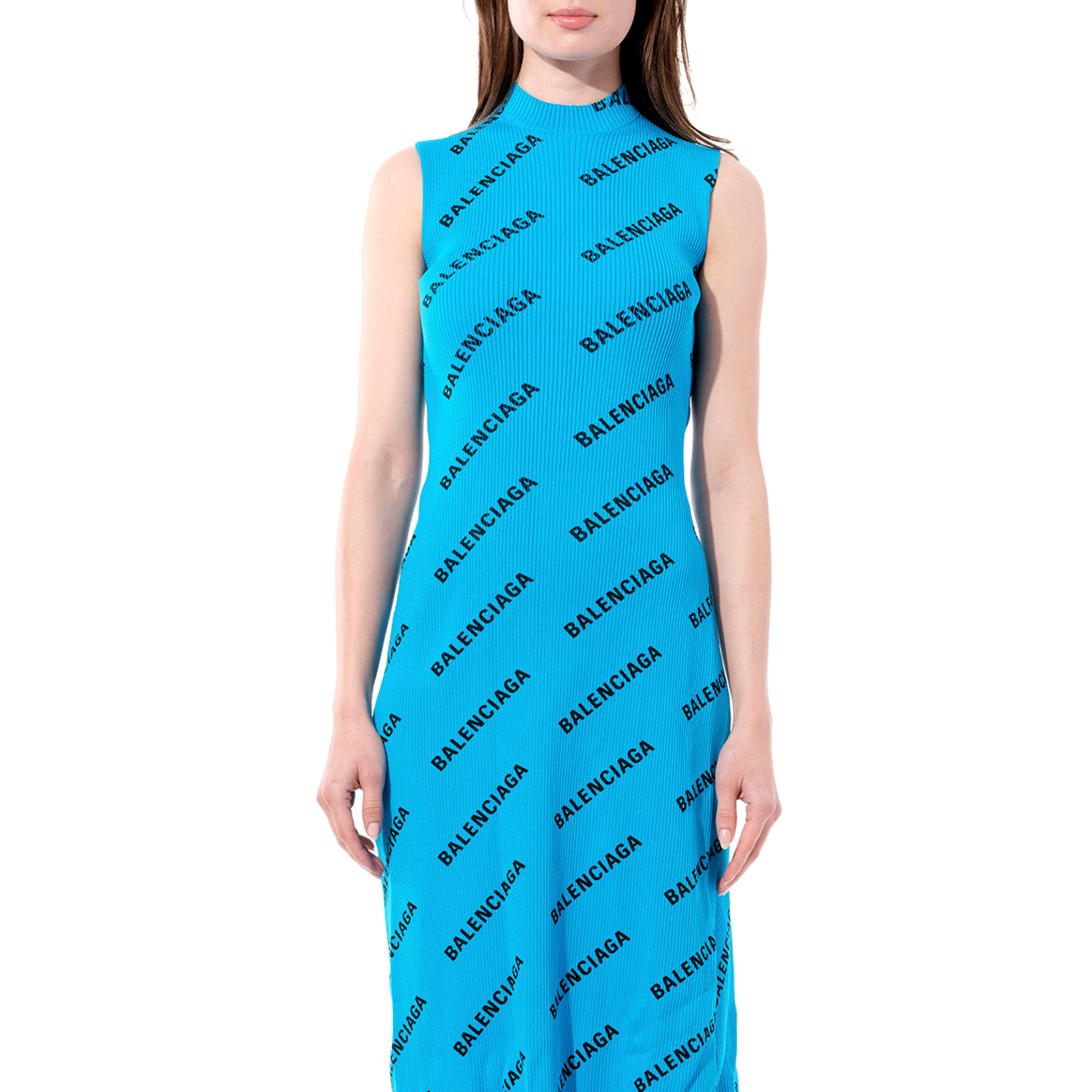 Sl Logo Wrap Dress in Turq