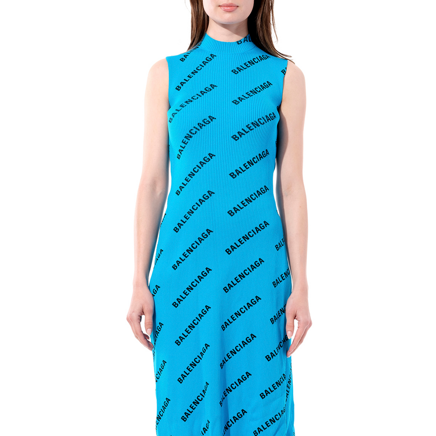 Sl Logo Wrap Dress in Turq