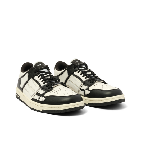 Skeleton Top Low Sneaker in Black/White