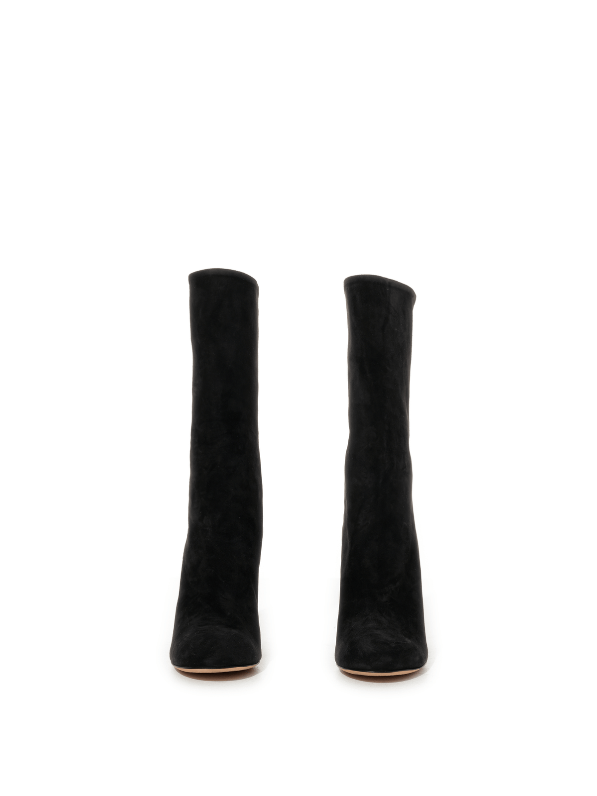 Suede Boots in Black Front View | ALEXANDER MCQUEEN