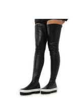 Platform Otk Skate Sneaker in Black Back View | GIVENCHY