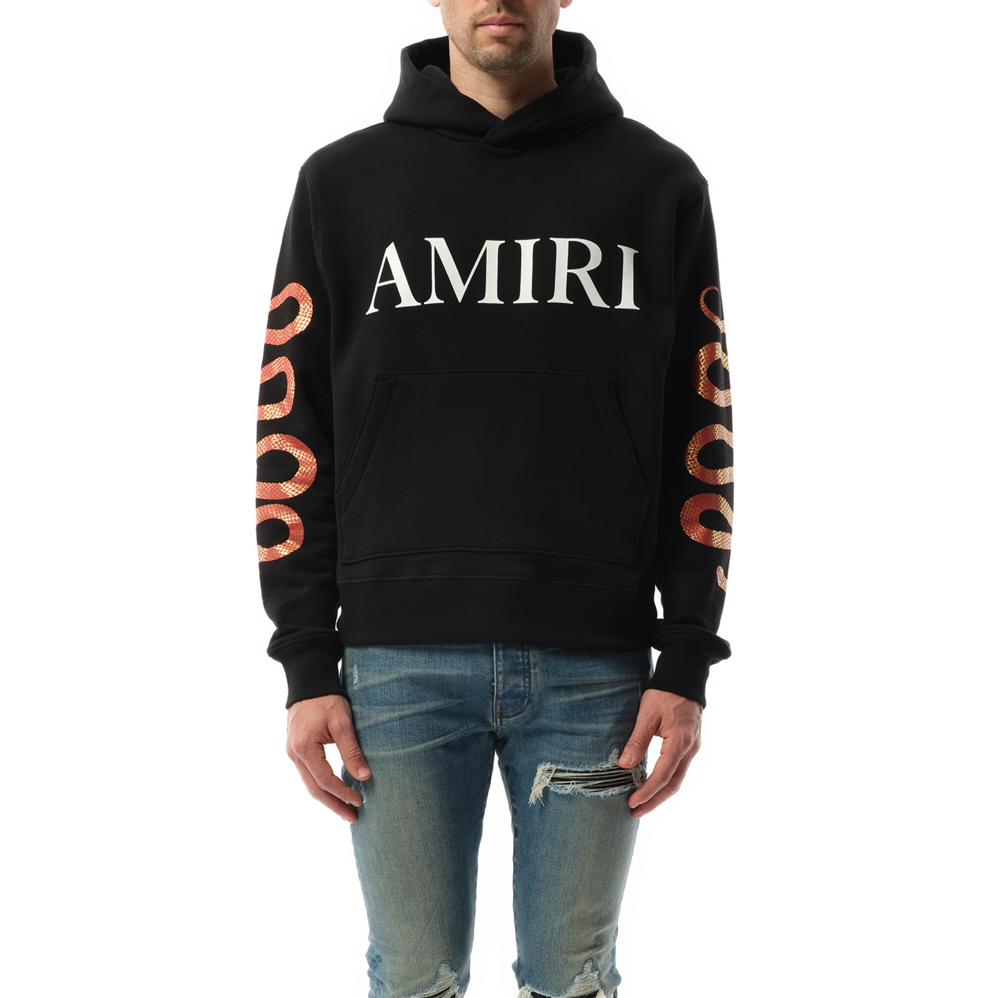 Amiri Snake Hoodie in Black