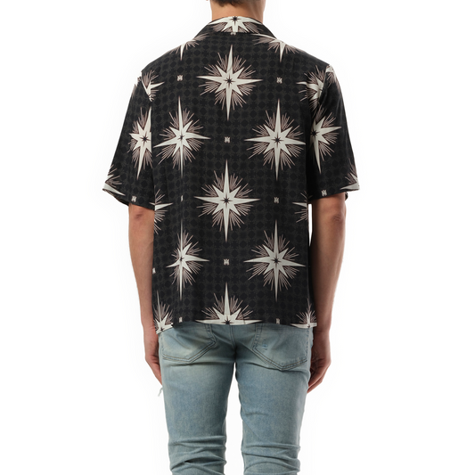 Starburst Camp Shirt in Black