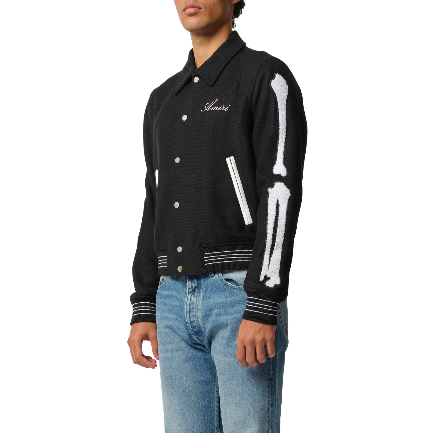 Bones Jacket in Black/White