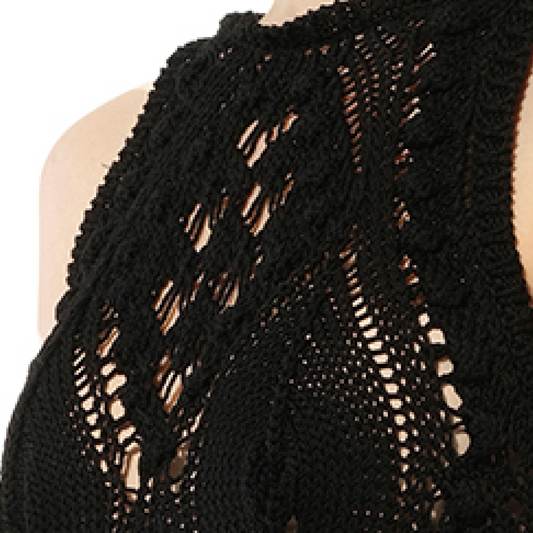 Balmain Long Crochet Knit Dress