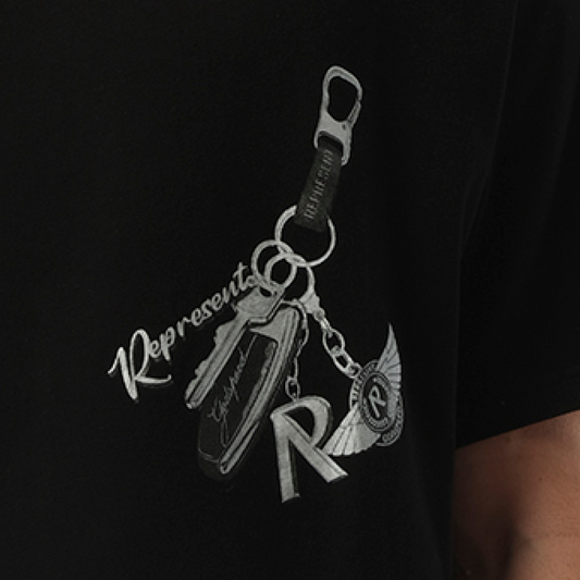 Keys To The Club T-Shirt in Jet Black