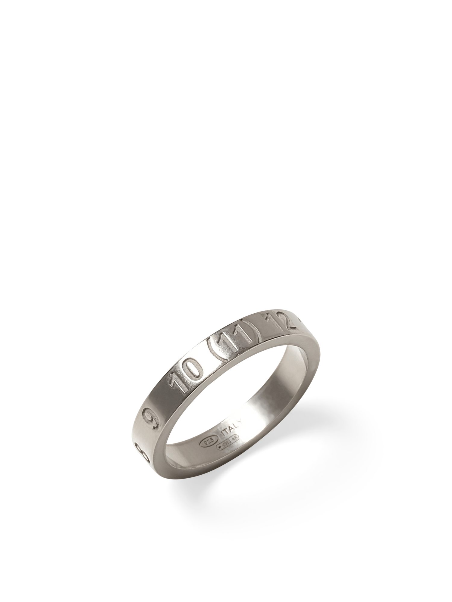 Maison Margiela Numerical 4mm Ring in Silver