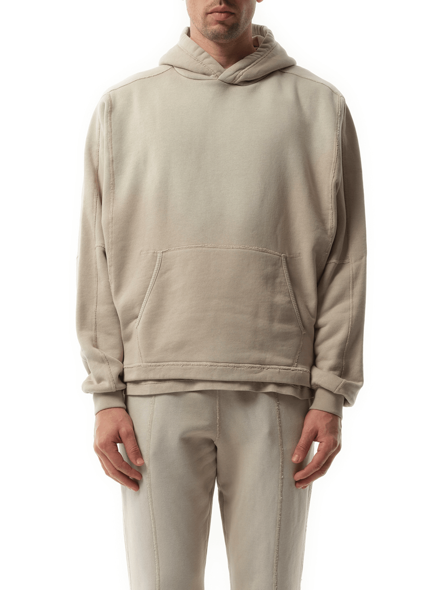 Step Hem Hoodie in Oat