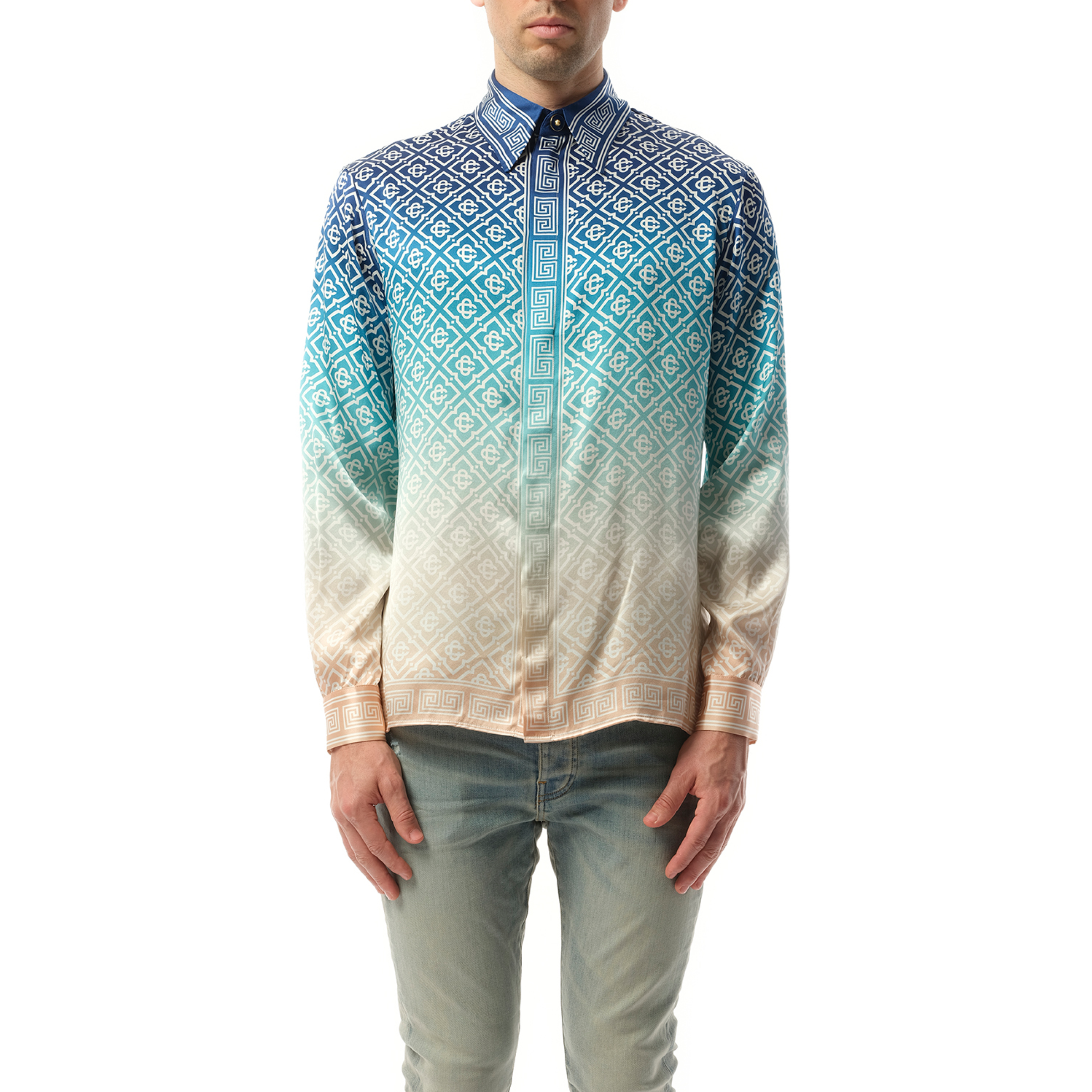 Gradient Classic Collar Shirt in Blue